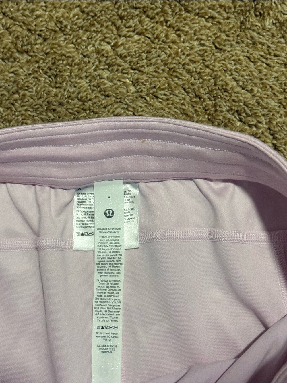 lululemon athletica Softstreme high rise short 4” pink organza NWT - Picture 2 of 5